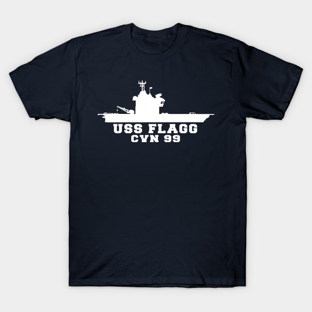 USS Flagg  2 T-Shirt by Illustratorator